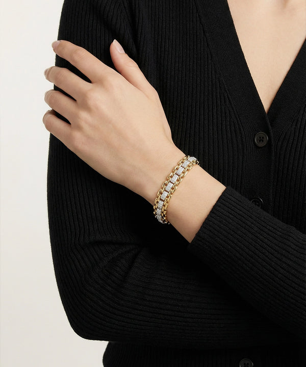 Novello Lab-grown Diamond pavé Link Bracelet 2.50 Ct. T.W.