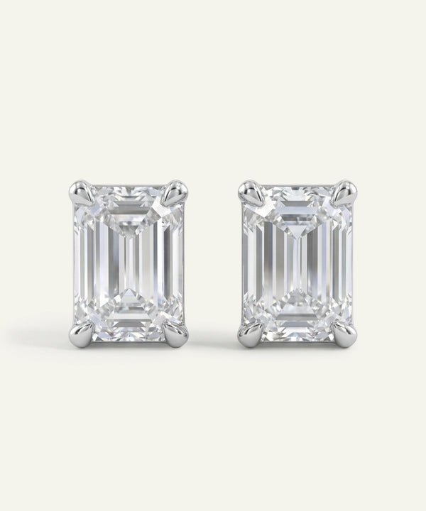 Love Spell® Lab-grown Diamond Emerald Solitaire Studs - 0.50 Ct. T.W.