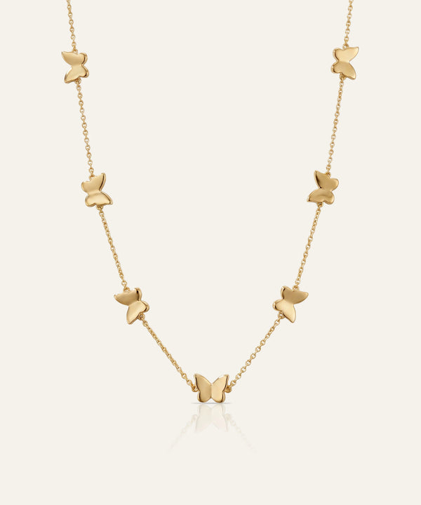 Oroventi Butterfly Link Station Necklace