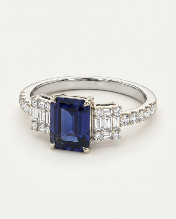 Aanika V. Sapphire & Diamond Ring - 1.35 Ct. T.W.