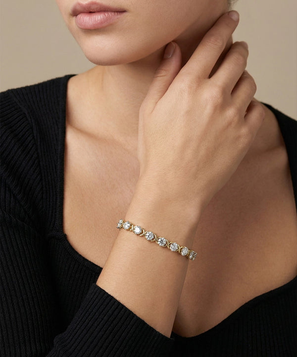 Novello Lab-grown Diamond Women's X-Link Tennis Bracelet 6.50 Ct. T.W.