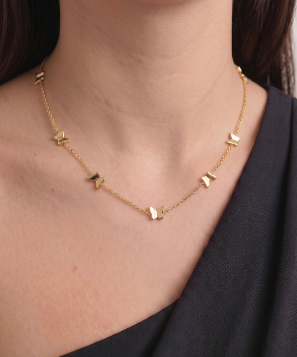 Oroventi Butterfly Link Station Necklace