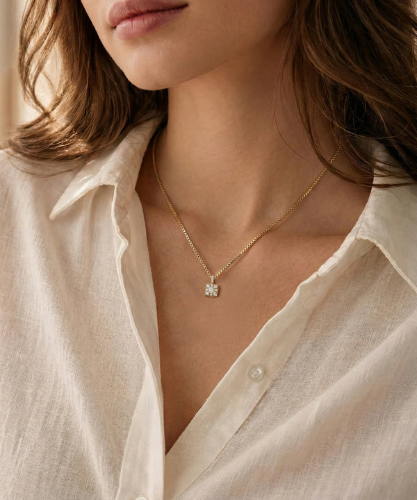 Novello Lab-grown Diamond Diamond Frame Pendant - 2 Ct. T.W.