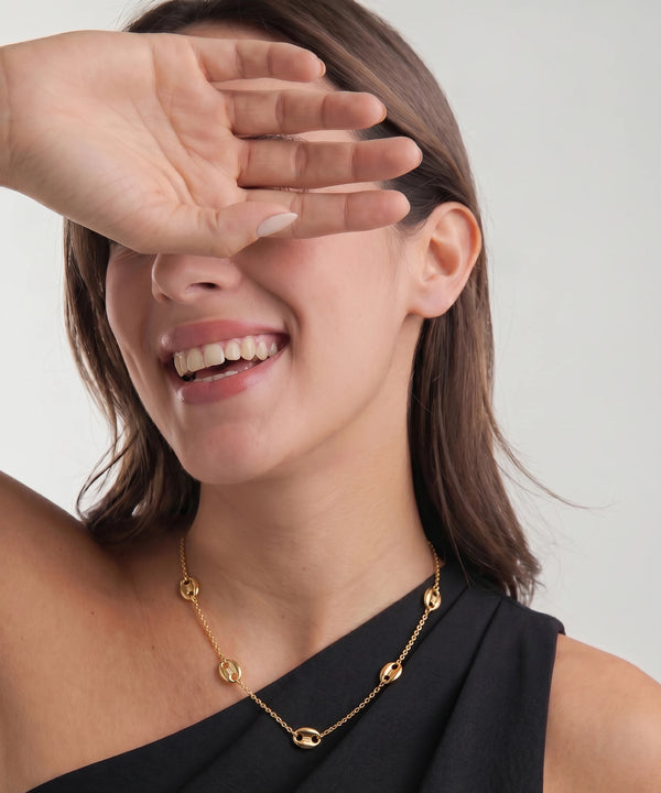 Oroventi Oval Link Station Necklace
