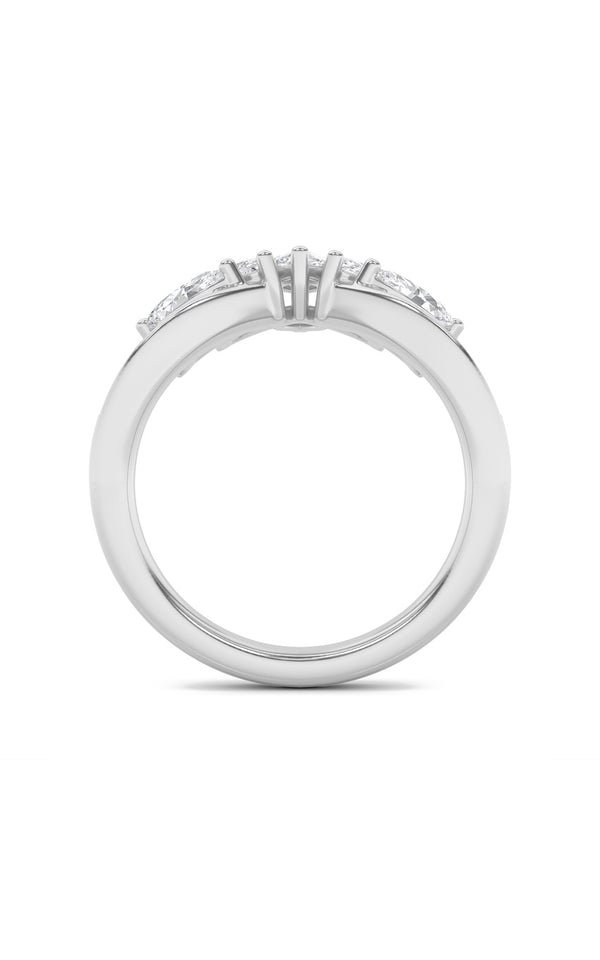 1.5Cttw Marquise Shaped Lab Grown Diamond (F/VVS) Fancy Contour Ring in 14K Gold