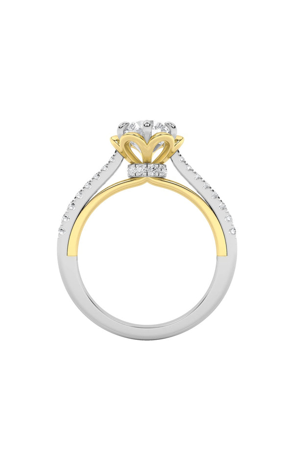 1.5Cttw Round Shaped Lab Grown Diamond (F/VS) Solitaire Engagement Ring in 14K Gold
