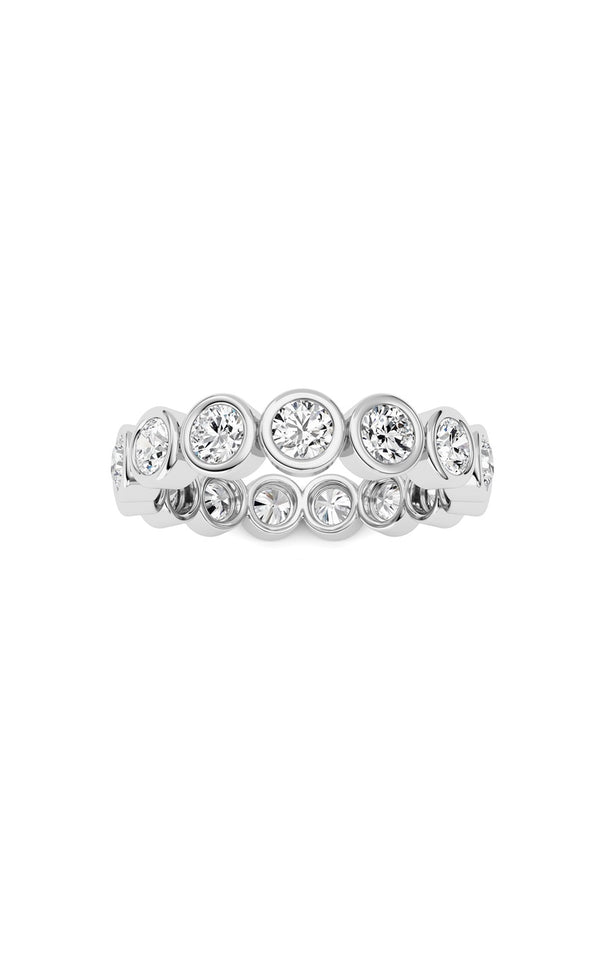 3.8Cttw Round Shaped Lab Grown Diamond (F/VS) Eternity Band Ring in 14K Gold