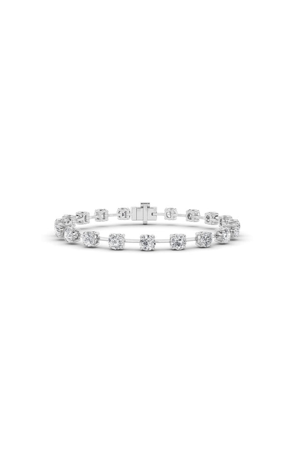 4.5Cttw Round Shaped Lab Grown Diamond Split Prong Eternity Ring in 14K Gold (F/VS)