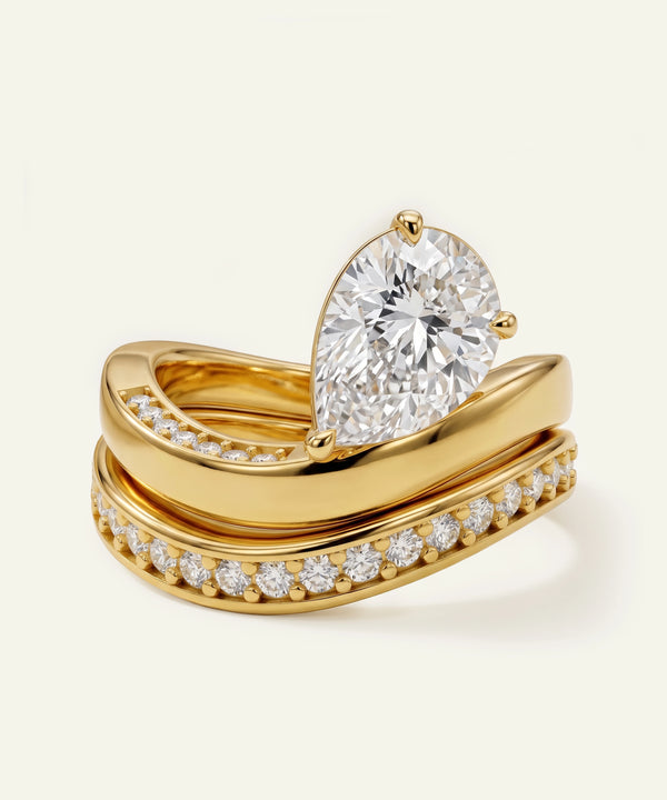 Ovani® Lab-grown Diamond Pear Wave Bridal Set - 2.57 Ct. T.W.