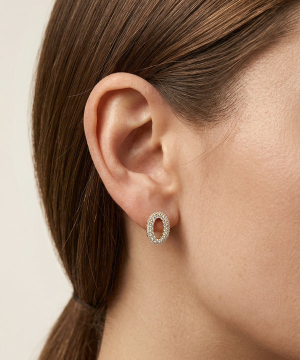 Novello Lab-grown Diamond Oval Open Studs - 2.3 Ct. T.W.