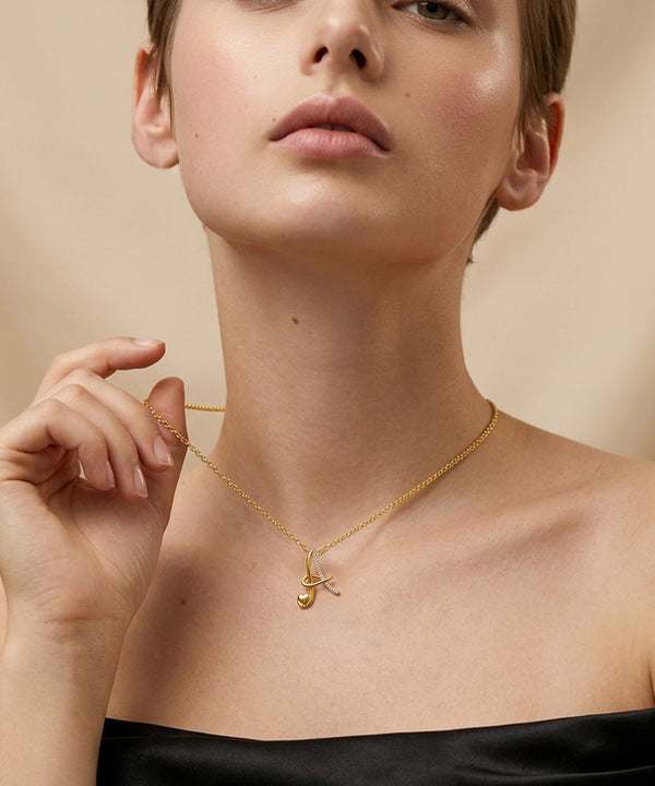 Love Spell® Lab-grown Diamond Letter A Initial Pendant - 0.10 Ct. T.W.