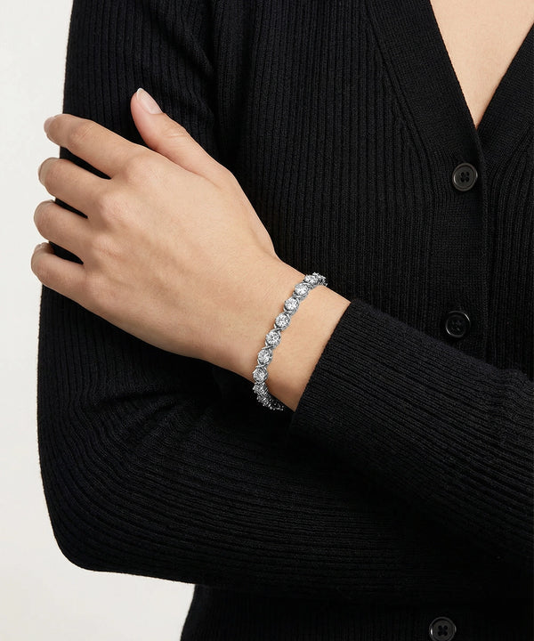 Novello Lab-grown Diamond Women's X-Link Tennis Bracelet 6.50 Ct. T.W.