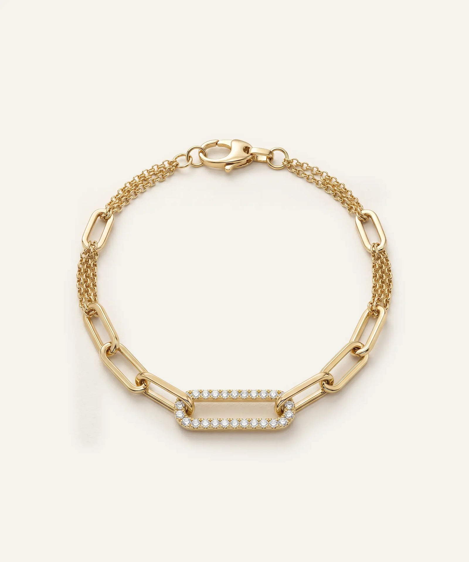Oroventi Paperclip CZ Bracelet