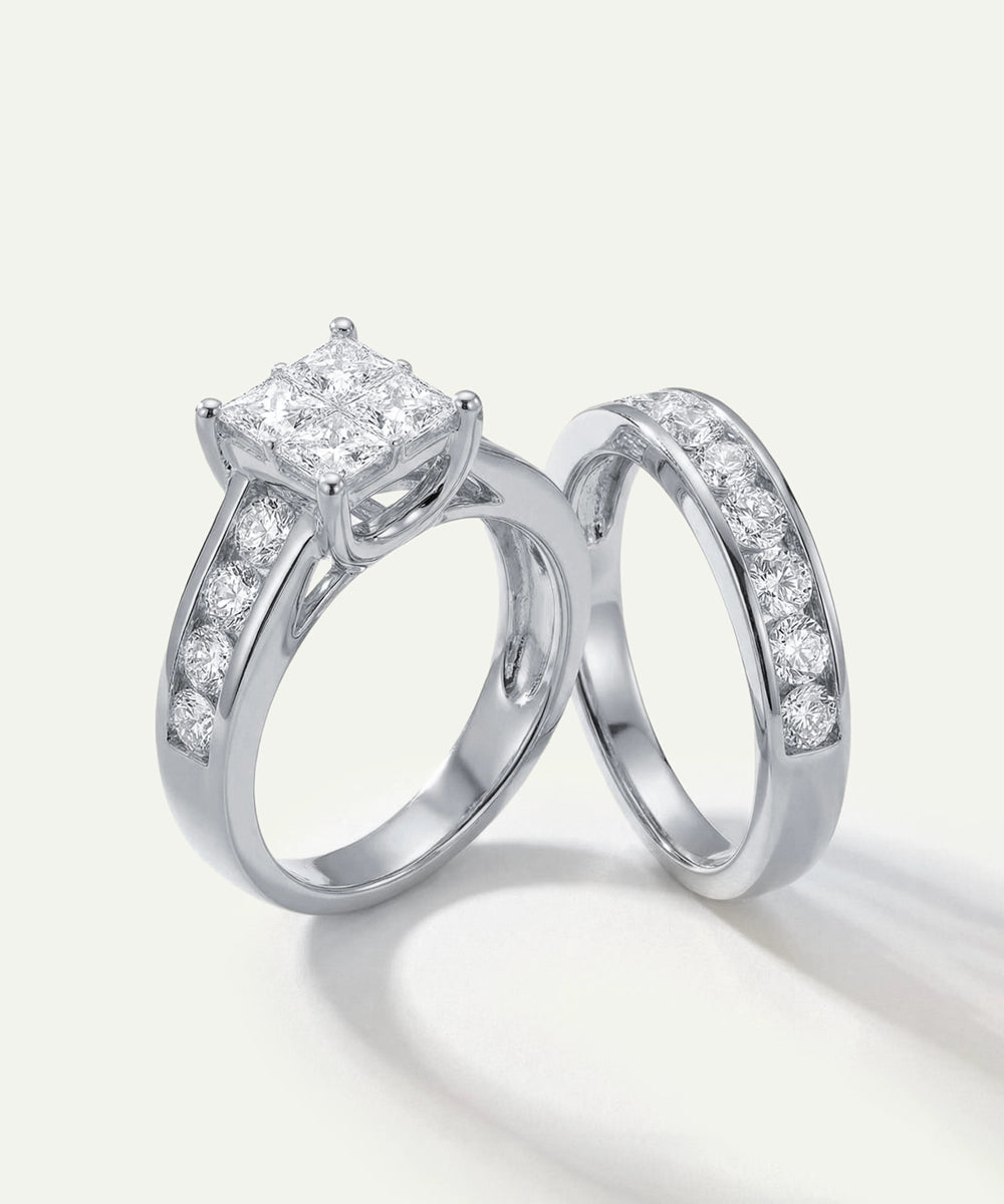 Novello Lab-grown Diamond Quad Bridal Set - 4 Ct. T.W.