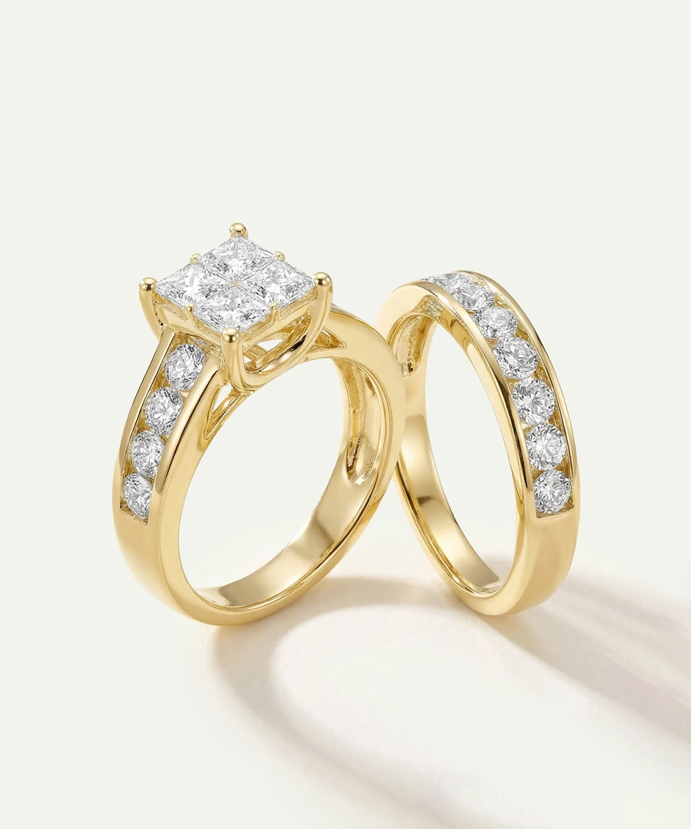 Novello Lab-grown Diamond Quad Bridal Set - 4 Ct. T.W.