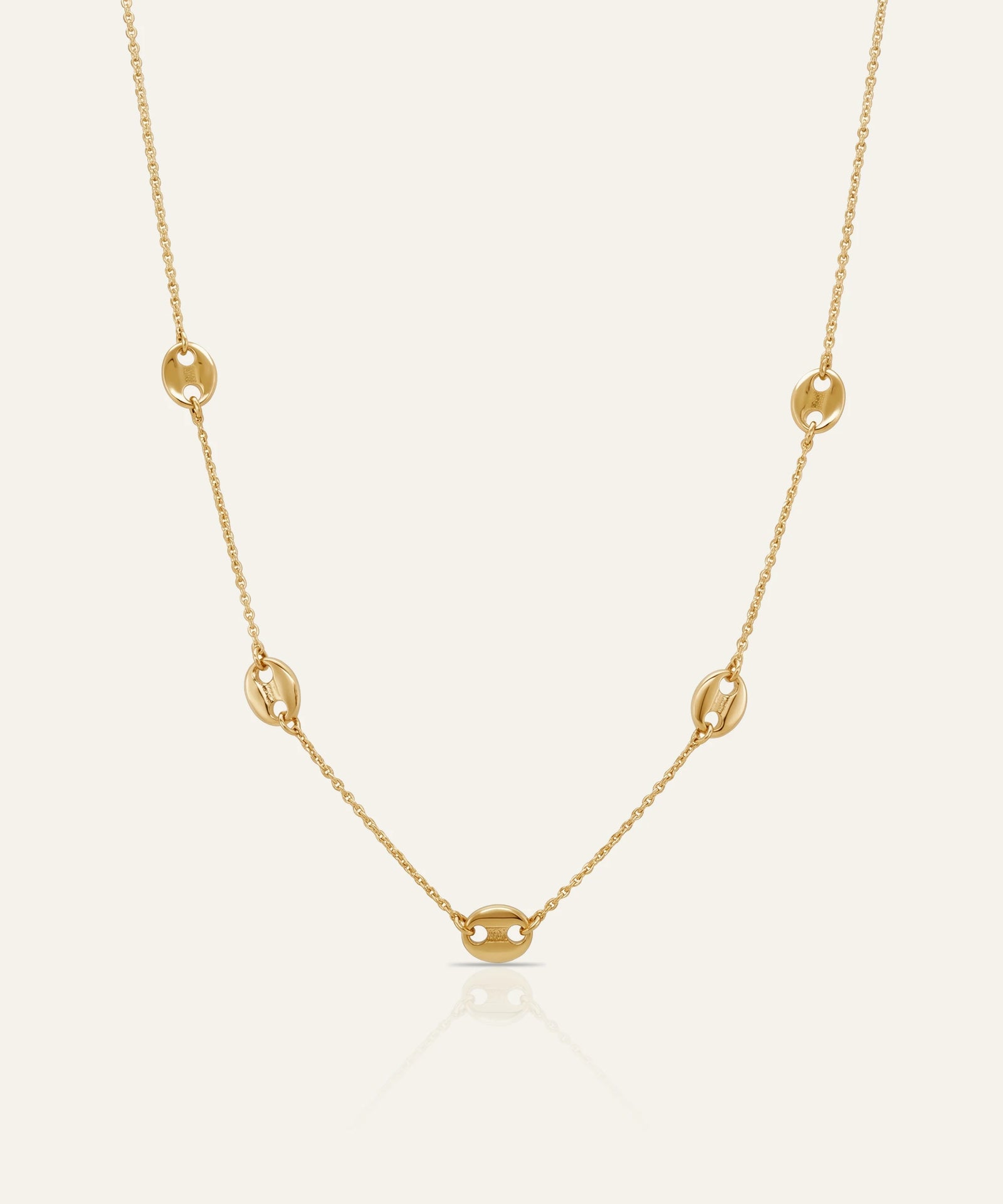 Oroventi Oval Link Station Necklace
