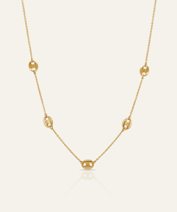Oroventi Oval Link Station Necklace