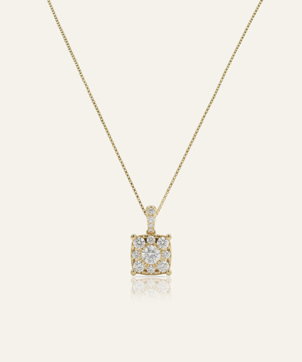 Novello Lab-grown Diamond Diamond Frame Pendant - 2 Ct. T.W.