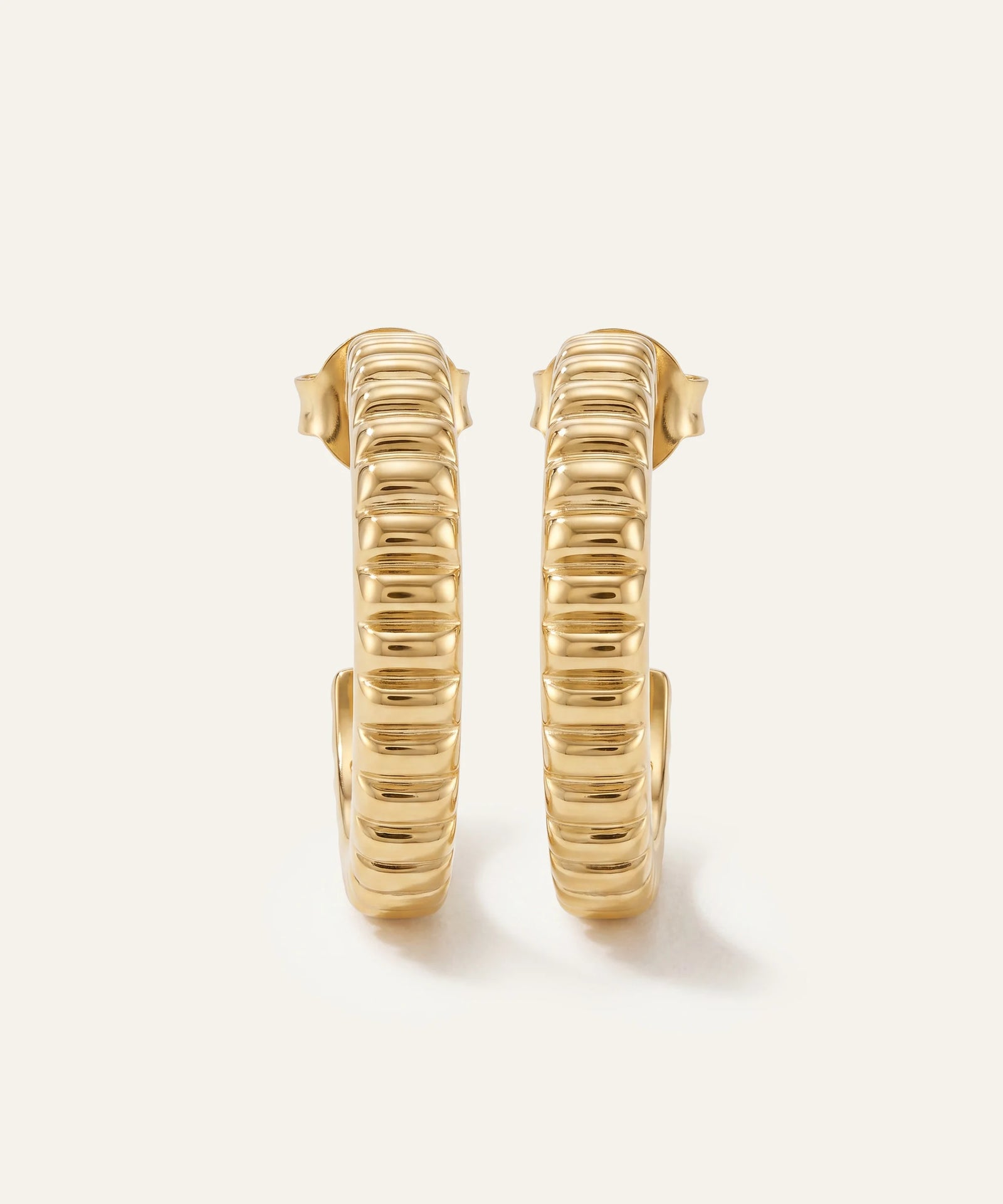 Oroventi Fluted Hoop Earrings