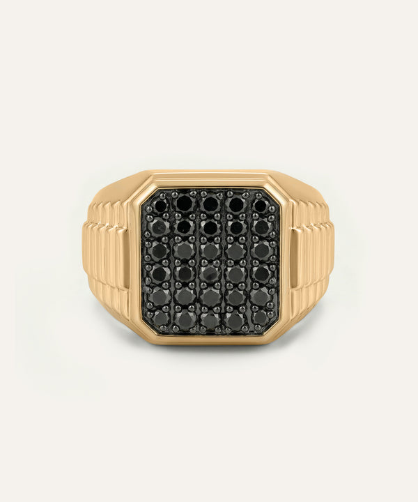Link N Lock® Black Treated Diamond Composite Men's Ring - 1.25 Ct. T.W.