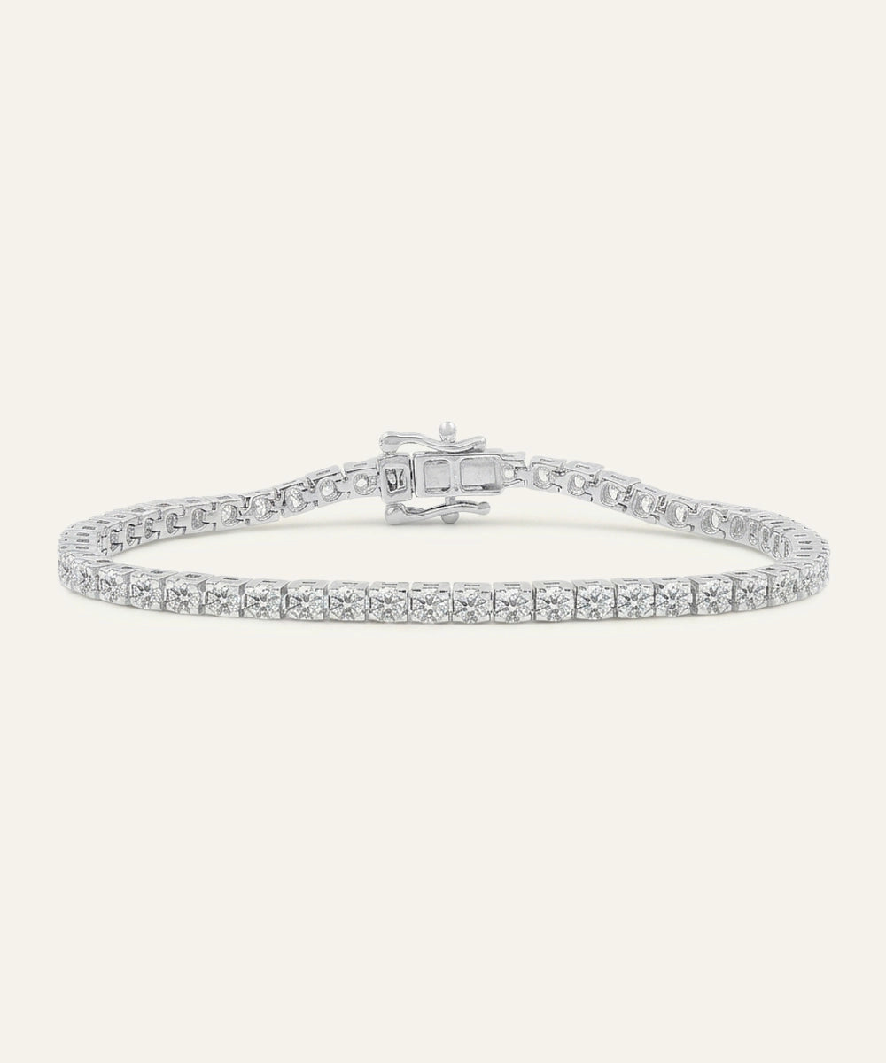 Diamond bracelet on a white background
