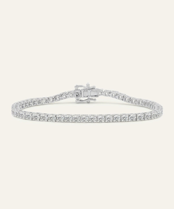 Diamond bracelet on a white background
