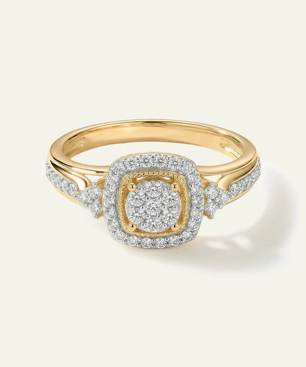 Love Spell® Lab-grown Diamond Composite Halo Ring - 0.50 Ct. T.W.