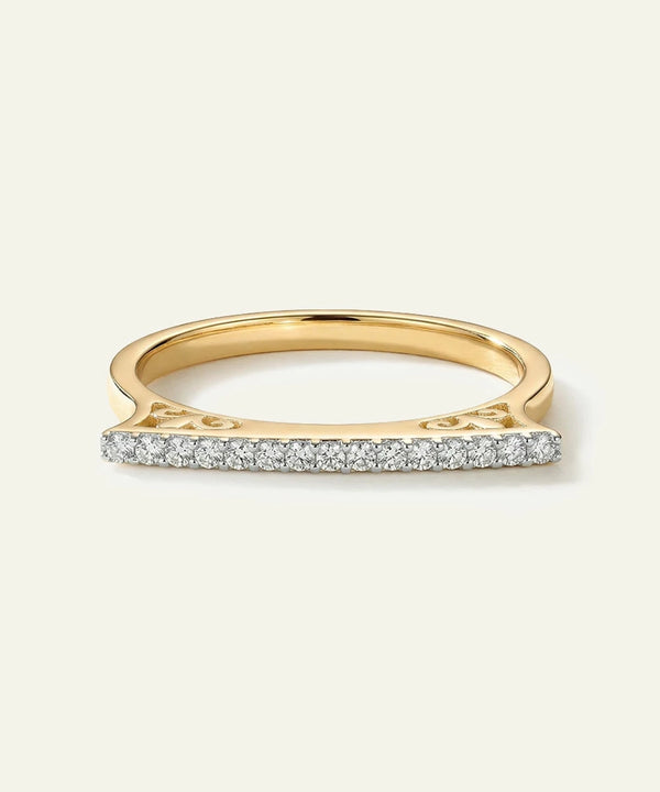 Love Spell® Lab-grown Diamond Bar Filigree Band - 0.25 Ct. T.W.