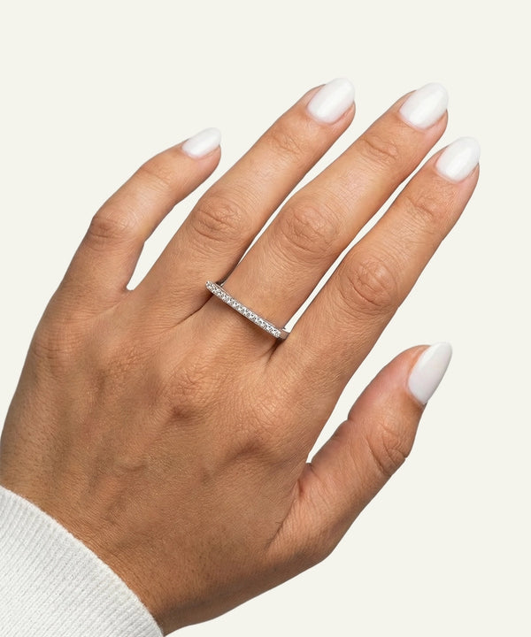Love Spell® Lab-grown Diamond Bar Filigree Band - 0.25 Ct. T.W.