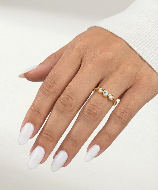 Love Spell® Lab-grown Diamond 3-stone Fashion Band - 0.25 Ct. T.W.