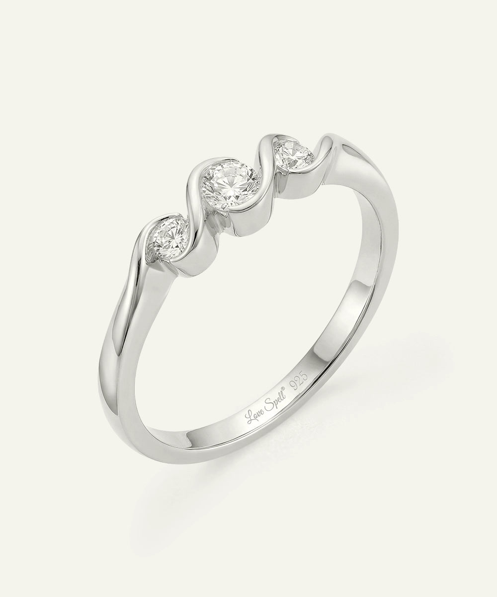 Love Spell® Lab-grown Diamond 3-stone Fashion Band - 0.25 Ct. T.W.