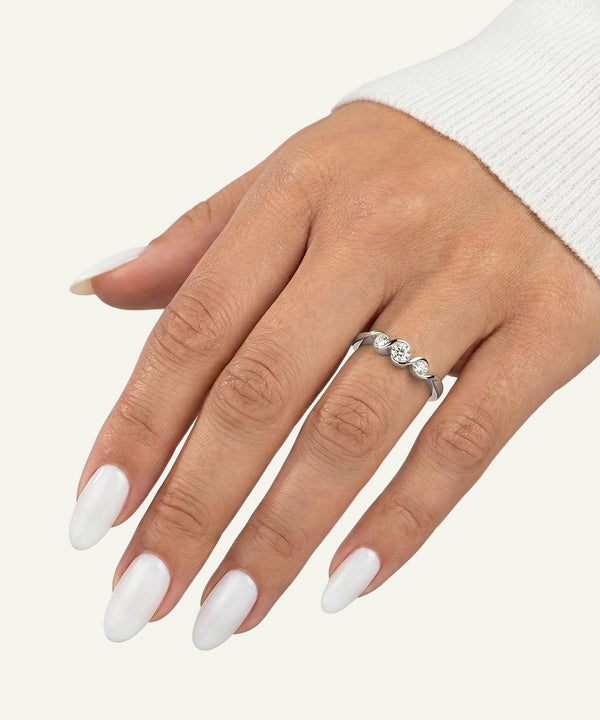 Love Spell® Lab-grown Diamond 3-stone Fashion Band - 0.25 Ct. T.W.