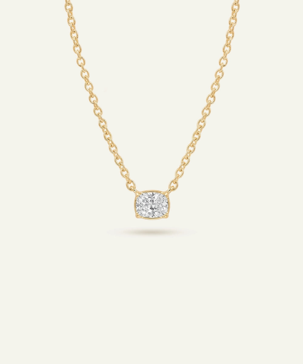Love Spell® Lab-grown Diamond Oval Necklace - 0.15 Ct. T.W.
