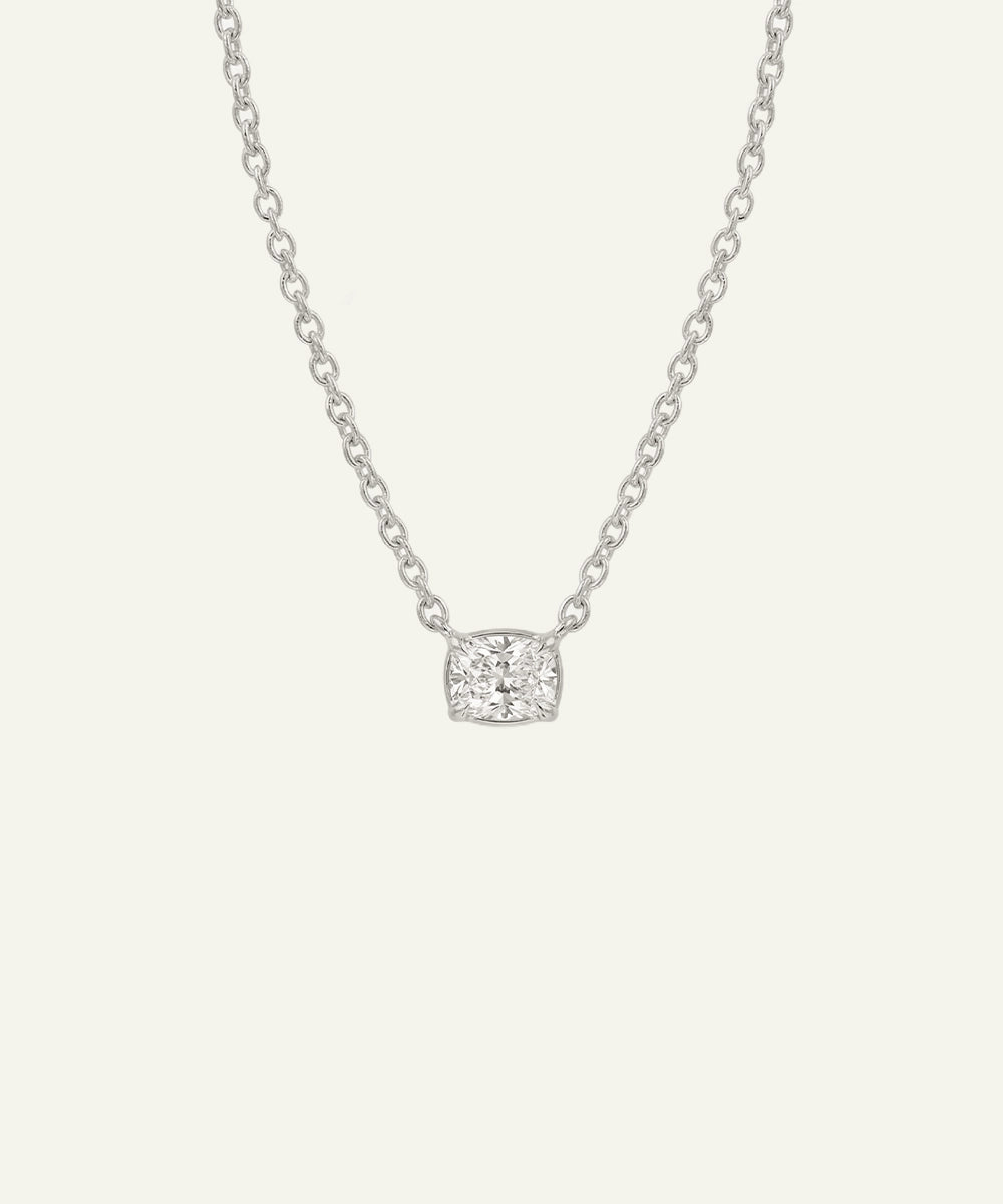 Love Spell® Lab-grown Diamond Oval Necklace - 0.15 Ct. T.W.