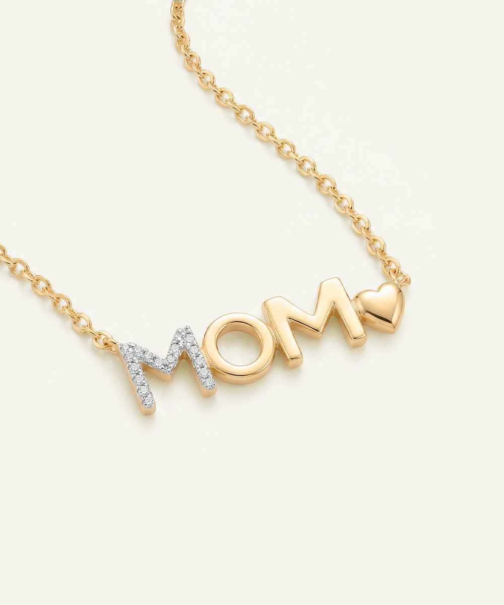 Love Spell® Lab-grown Diamond Mom Necklace - 0.15 Ct. T.W.