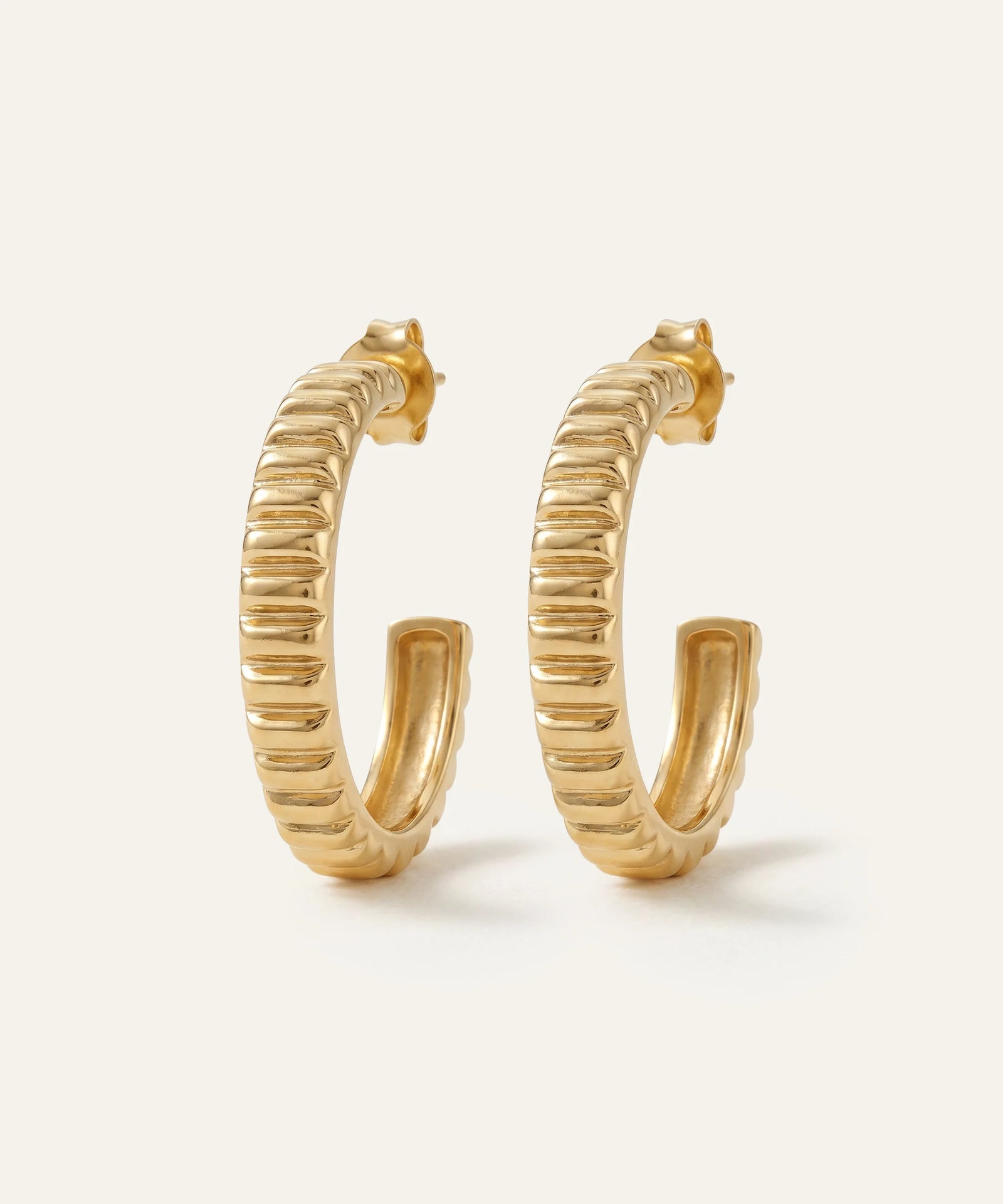 Oroventi Fluted Hoop Earrings
