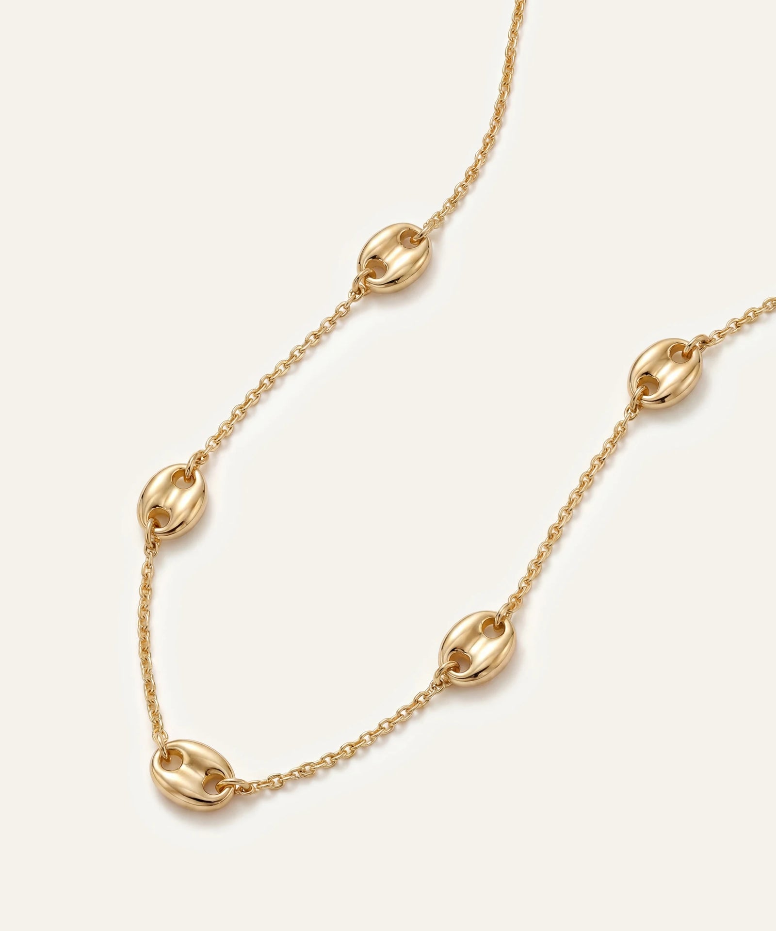 Oroventi Oval Link Station Necklace