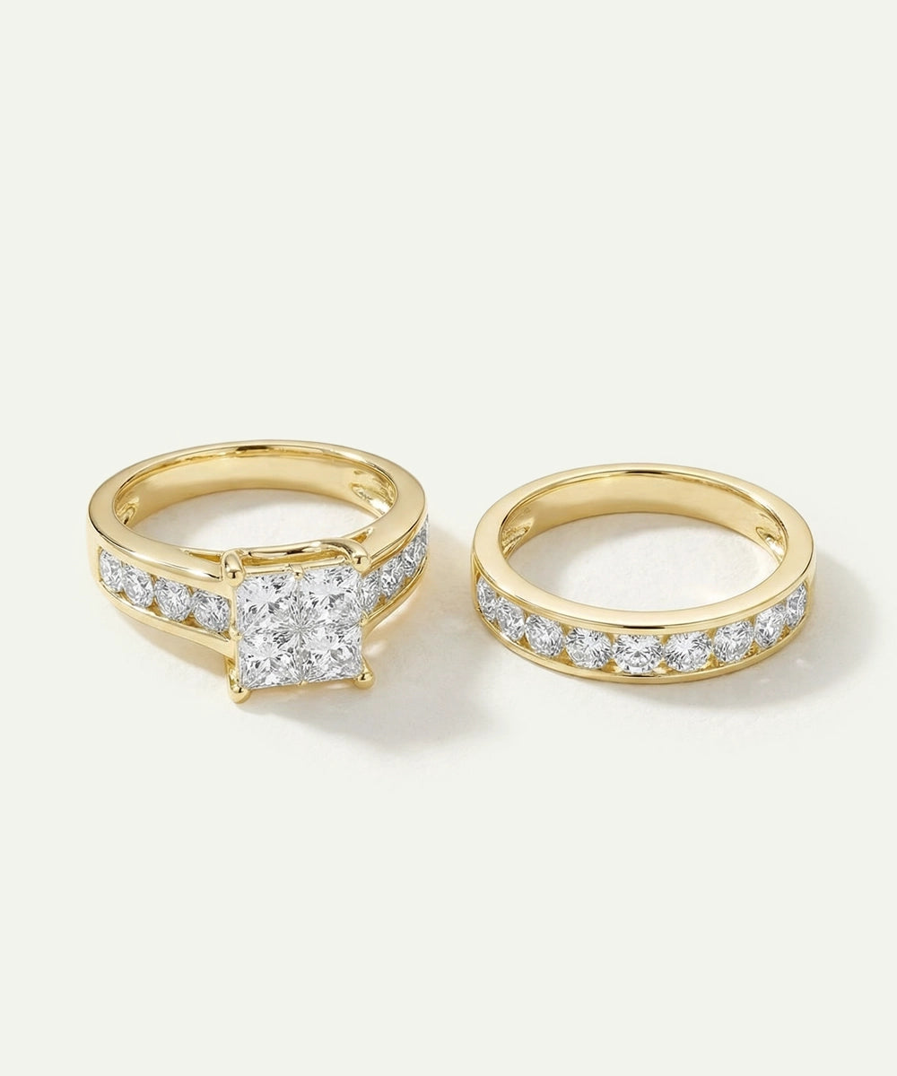 Novello Lab-grown Diamond Quad Bridal Set - 4 Ct. T.W.