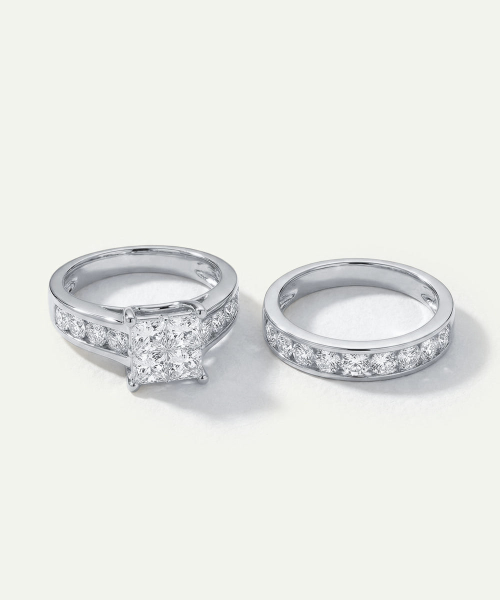 Novello Lab-grown Diamond Quad Bridal Set - 4 Ct. T.W.
