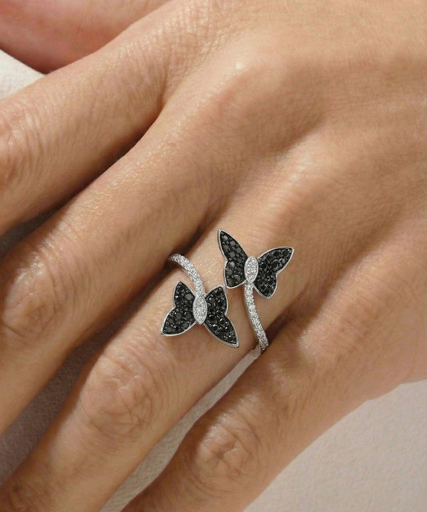 Love Spell® Lab-grown Diamond Butterfly Open Ring - 0.25 Ct. T.W.