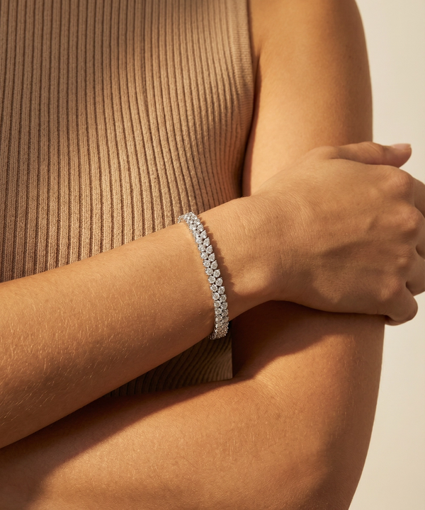 Love Spell® Lab-grown Diamond 2- Row Tennis Bracelet 2 Ct. T.W.