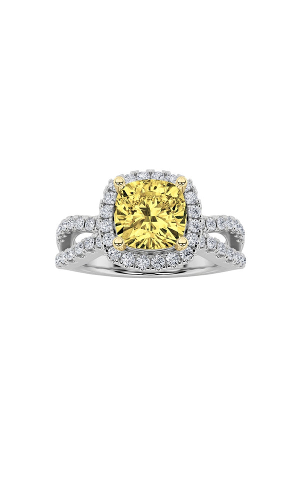 2.25Cttw Elongated Cushion Shaped Lab Grown Diamond (F/VS) Ring in 14K Gold