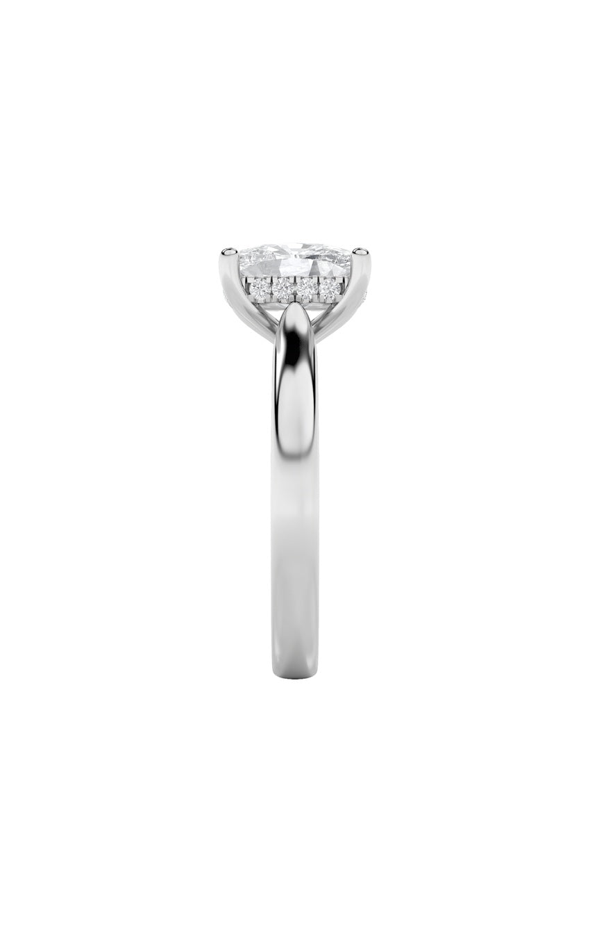 2Cttw Elongated Cushion Shaped Lab Grown Diamond (F/VS) Classic Cathedral Shank Engagement Ring in 14K Gold