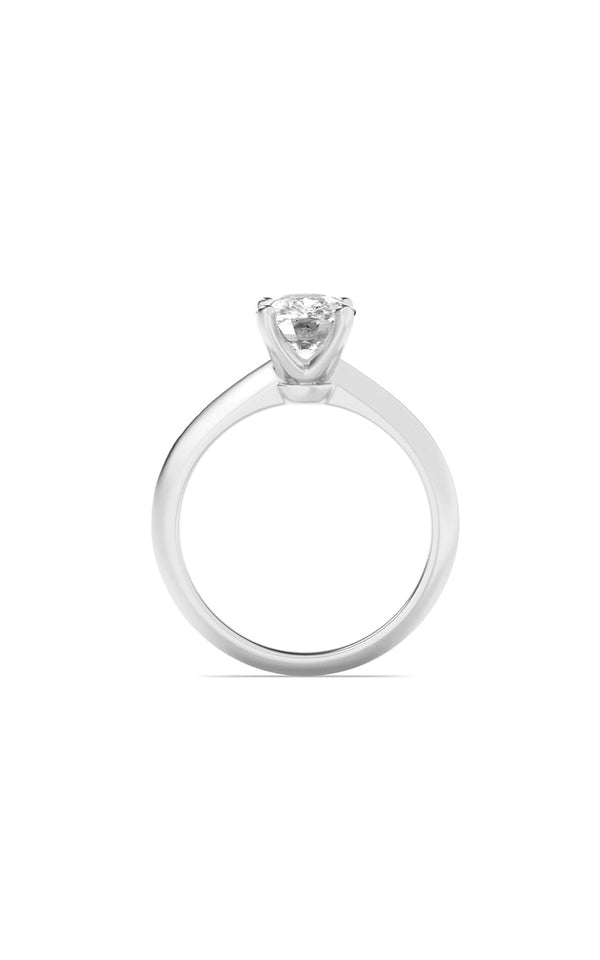 3Cttw Elongated Cushion Shaped Lab Grown Diamond (F/VS) Knife Edge Shank Solitaire Engagement Ring in 14K Gold