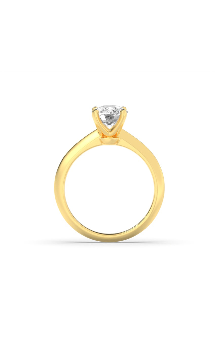 3Cttw Elongated Cushion Shaped Lab Grown Diamond (F/VS) Knife Edge Shank Solitaire Engagement Ring in 14K Gold