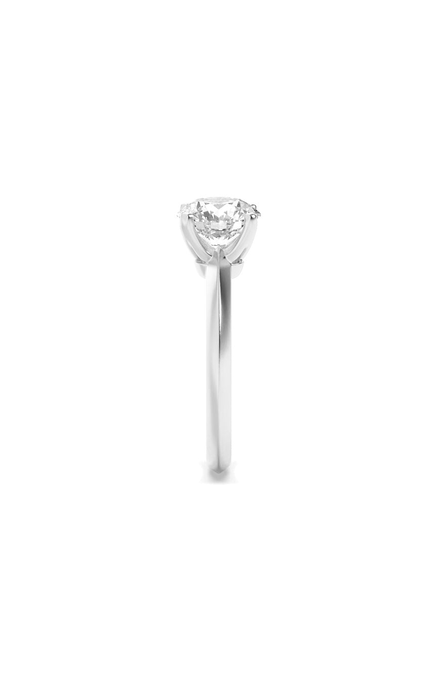 2Cttw Round Shaped Lab Grown Diamond (F/VS) KnifeEdge Shank Solitaire Engagement Ring in 14K Gold