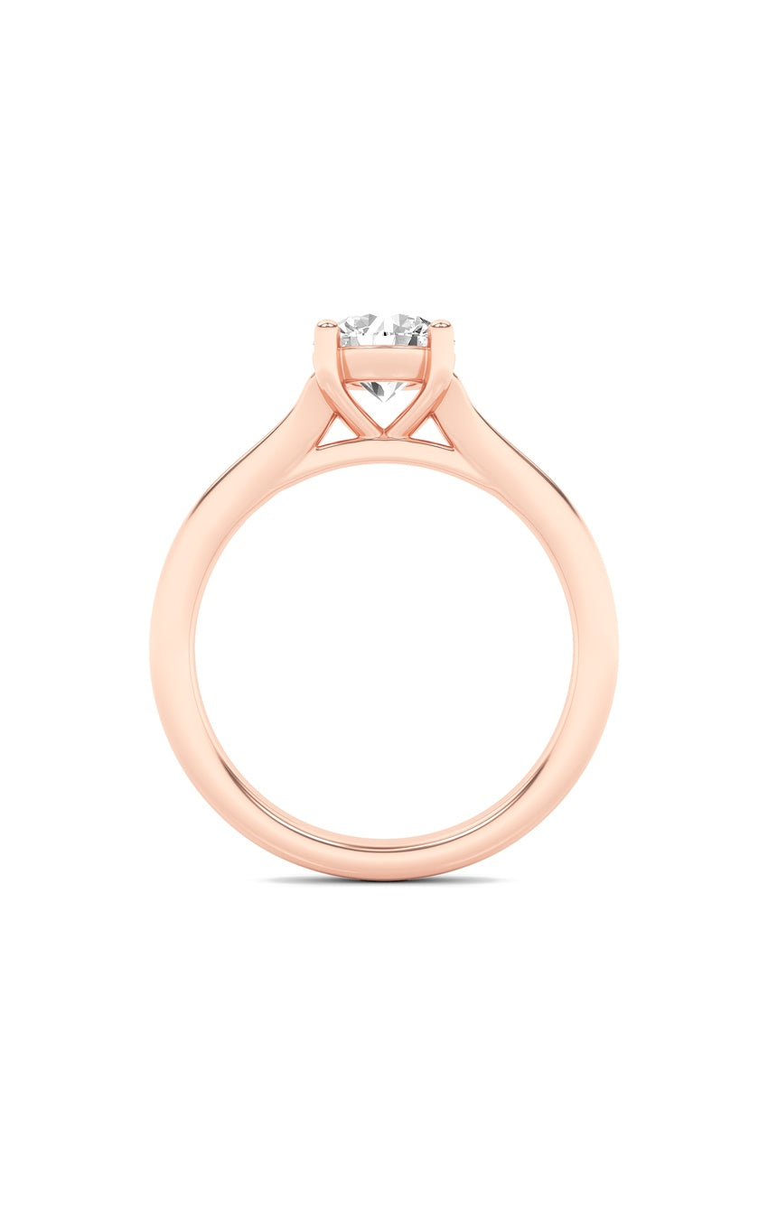2Cttw Round Shaped Lab Grown Diamond (F/VS) Split Shank Solitaire Engagement Ring in 14K Gold