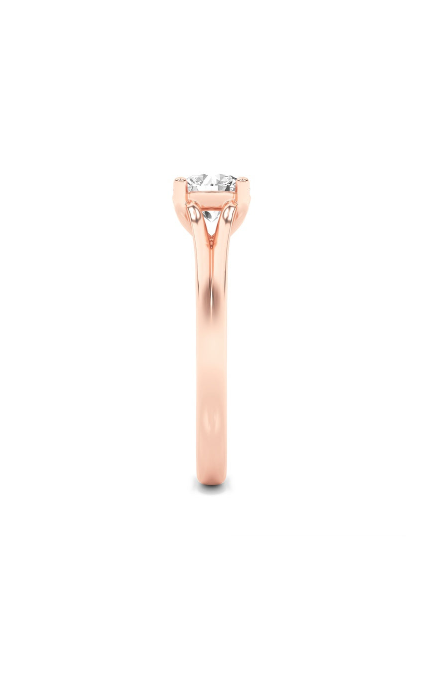 2Cttw Round Shaped Lab Grown Diamond (F/VS) Split Shank Solitaire Engagement Ring in 14K Gold