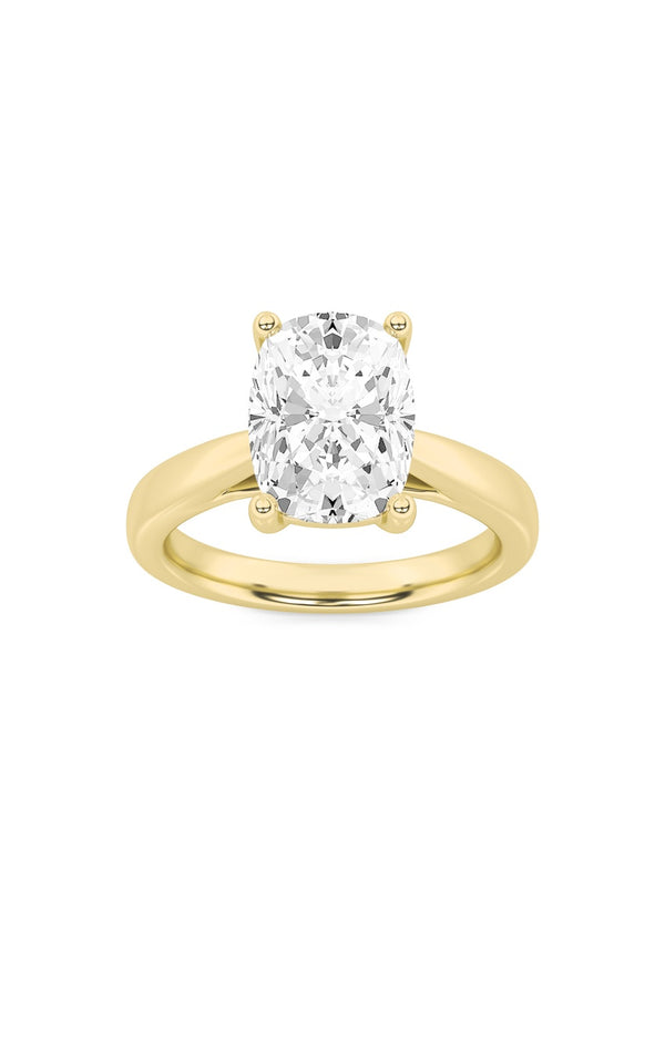 2Cttw Elongated Cushion Shaped Lab Grown Diamond (G/VS) Classic Shank Solitaire Engagement Ring in 14K Gold