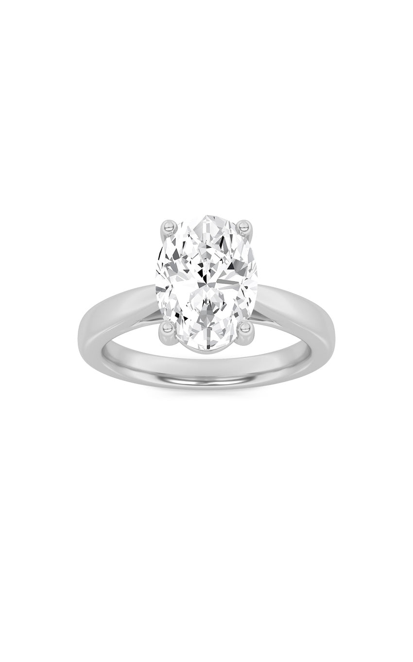2Cttw Oval Shaped Lab Grown Diamond (F/VS) Classic Shank Solitaire Engagement Ring in 14K Gold